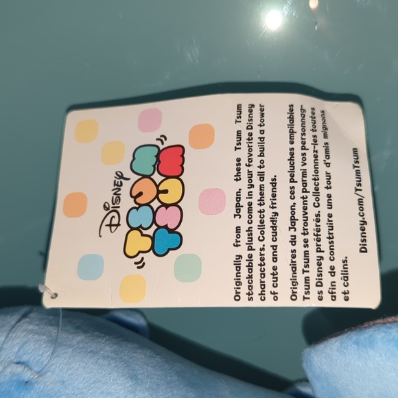 Vintage Disney Stitch Tsum Tsum Plush Set, Small Bag 8" Bag and 3 Stuffies - Picture 4 of 8